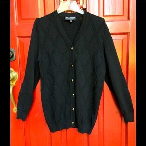 St. John textured knit cardigan S New button front
